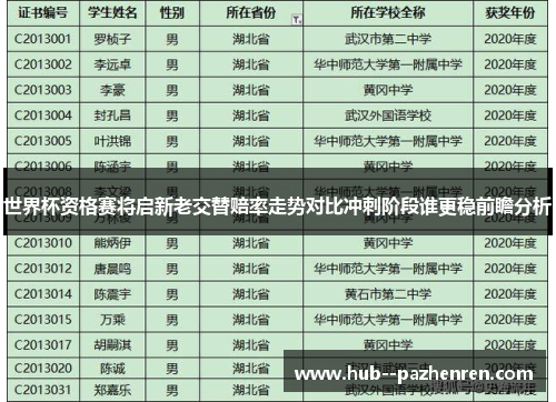 世界杯资格赛将启新老交替赔率走势对比冲刺阶段谁更稳前瞻分析 世界杯资格赛将启新老交替赔率走势对比冲刺阶段谁更稳前瞻分析